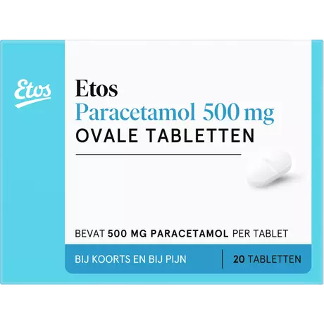 Etos Paracetamol 500 MG Ovale Tabletten 20 stuks