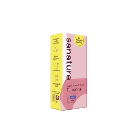 Sanature 100% Katoenen Tampons Super 16 stuks