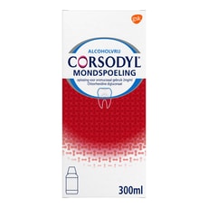 Corsodyl Mondspoeling Kortdurende Toepassing bij Tandvleesontsteking 300 ML
