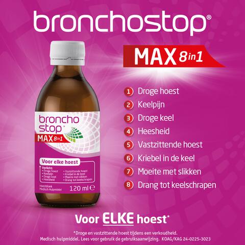 Bronchostop Max 8in1 Hoestdrank 120ML