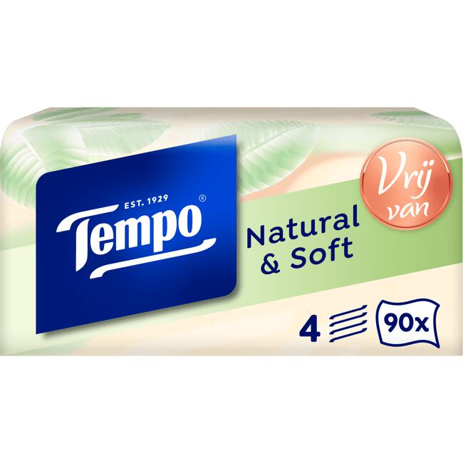 Tempo Natural & Soft Box 90 stuks