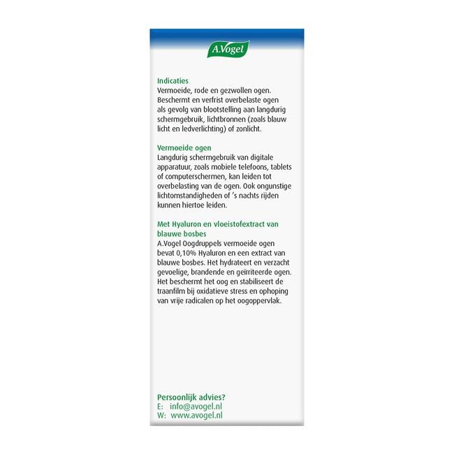 A. Vogel oogdruppels vermoeide ogen 10ml