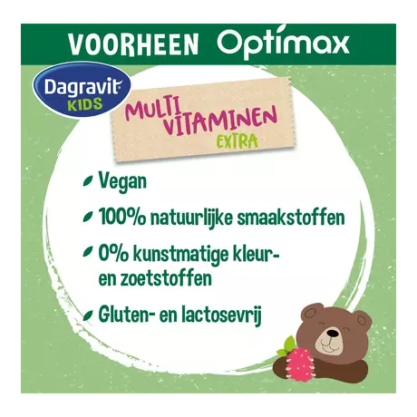 Dagravit Natural Kids Multi Framboos Kauwtabletten 60 stuks