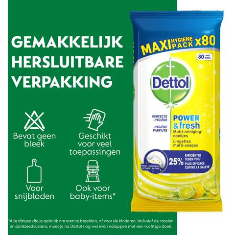 Dettol Citrus Wipes 80 stuks