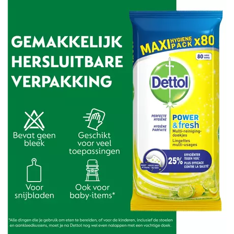Dettol Citrus Wipes 80 stuks