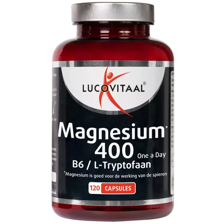 Lucovitaal Magnesium 400 Vitamine B6 & L-Tryptofaan Capsules 120 stuks