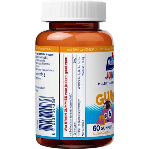 Davitamon Junior Brain Gummies met Omega 3 Multivitamine kinderen 60 stuks