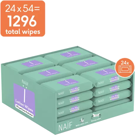 Naïf Plasticvrije Lotion Billendoekjes 24x54 stuks