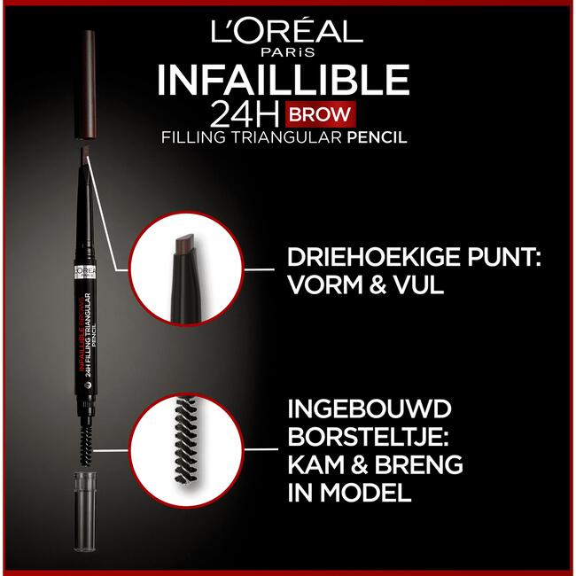L'Oréal Paris Infaillible 24H Brow Filling Triangular Wenkbrauwpotlood 5.0 Light Brunette
