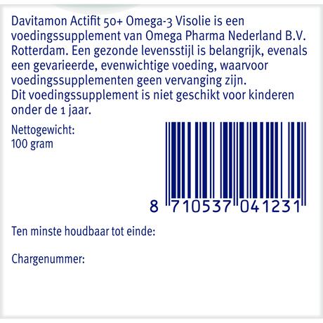Davitamon Actifit 50+ Omega-3 Visolie Capsules