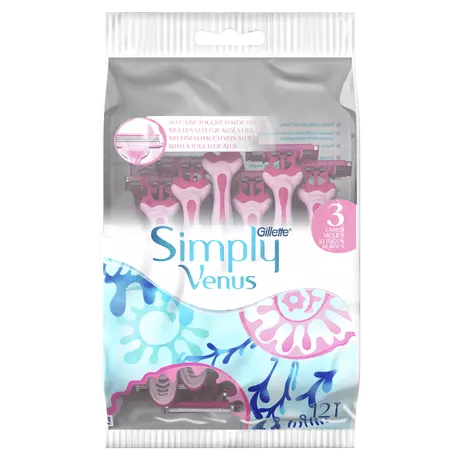 Gillette Simply 3 Venus Wegwerpmesjes 12 stuks