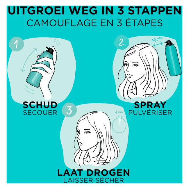 L'Oréal Paris Magic Retouch Camouflerende Uitgroeispray Zwart 75 ML