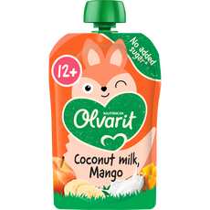 Olvarit Knijpfruit Kokosmelk Mango 12+ Maanden 100 gram