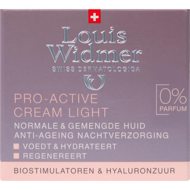 Louis Widmer Pro-Active Cream Light Zonder Parfum 50 ML