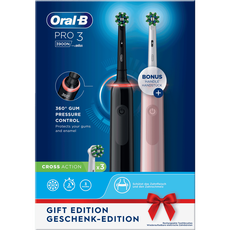 Oral-B Pro 3 3900N Zwart & Roze 2 Elektrische Tandenborstels