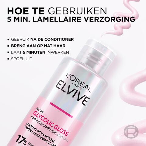 L'Oréal Paris Elvive Glycolic Hair Gloss 5 Minuten Lamellaire Verzorging 200 ML