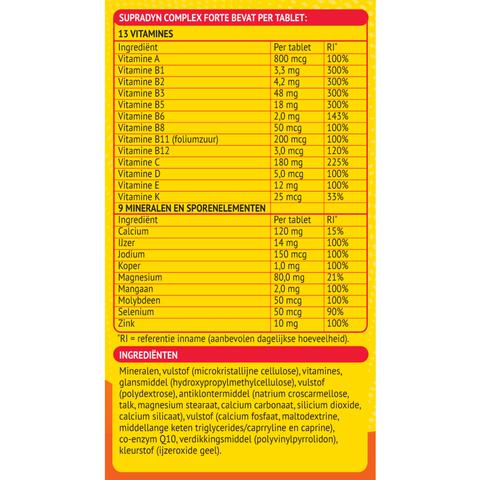 Supradyn Complex Forte Multivitamine Voor Extra Energie 95 Tabletten