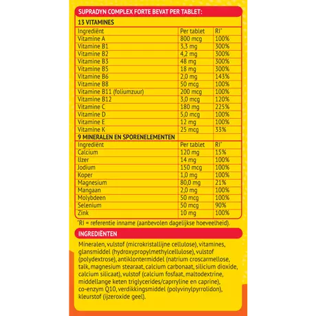 Supradyn Complex Forte Multivitamine Voor Extra Energie 95 Tabletten