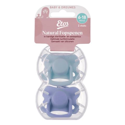 Etos Fopspenen 6M+ groen blauw set