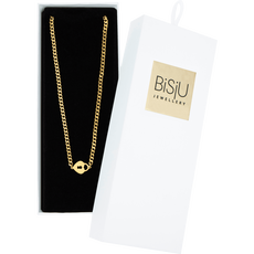 BiSjU Jewellery Ketting met Rond Slot aan Voorkant Gold Plated
