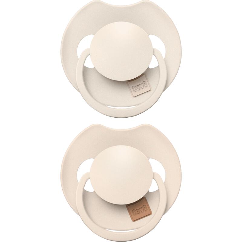 Difrax LOVI Prime Fopspeen 6-18M Coconut/Ivory 2 stuks