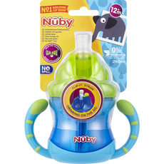 Nûby Flip-It 12+M Antilekbeker met Handvatten Blauw
