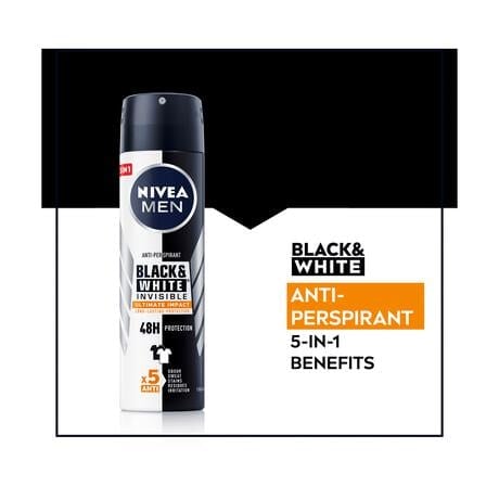 NIVEA MEN Black & White Ultimate Impact Deodorant Spray 150 ML