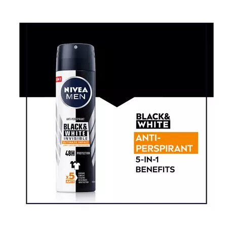 NIVEA MEN Black & White Ultimate Impact Deodorant Spray 150 ML