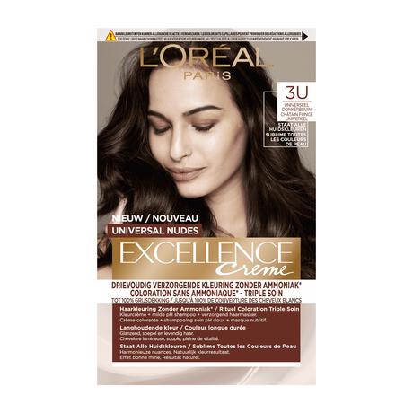 L'Oréal Paris Excellence Universal Nudes Permanente Haarverf 3U Donkerbruin