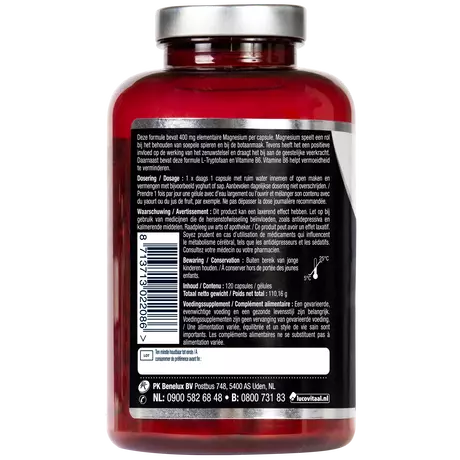 Lucovitaal Magnesium 400 Vitamine B6 & L-Tryptofaan Capsules 120 stuks