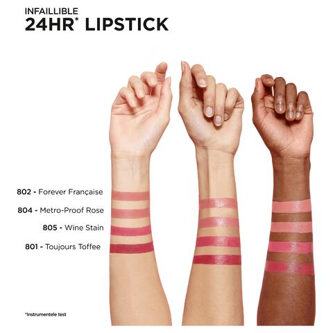 L'Oréal Paris Infaillible 24H Lippenstift 804 Metroproof Rose