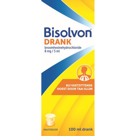 Bisolvon Drank Bij Vastzittende Hoest Voor Volwassen 8 Mg/5 Ml