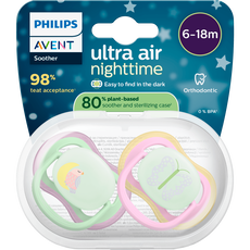 Philips Avent Fopspeen Ultra Air Night  6-18M Double Pack - SCF376/29