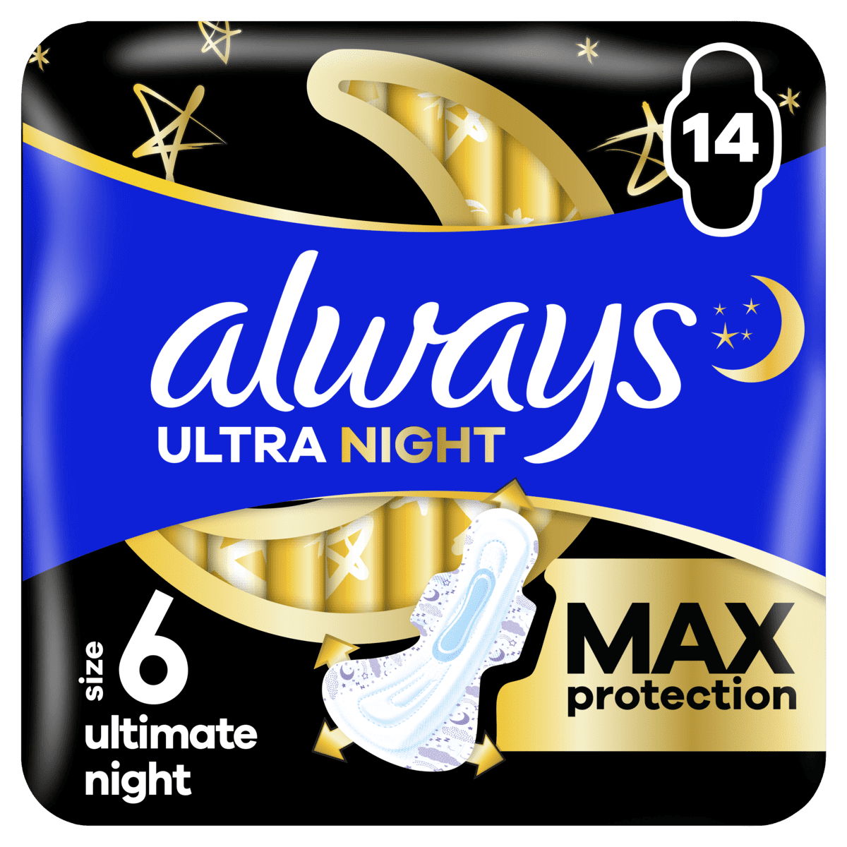 Always Maandverband Ultimate Night Ultra Wings — 14 stuks