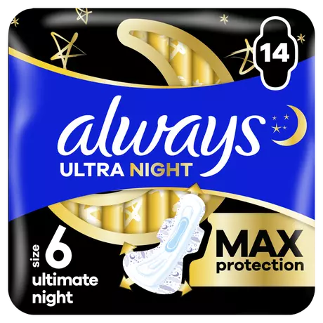 Always Maandverband Ultra Ultimate Night Wings Big Pack 14 stuks