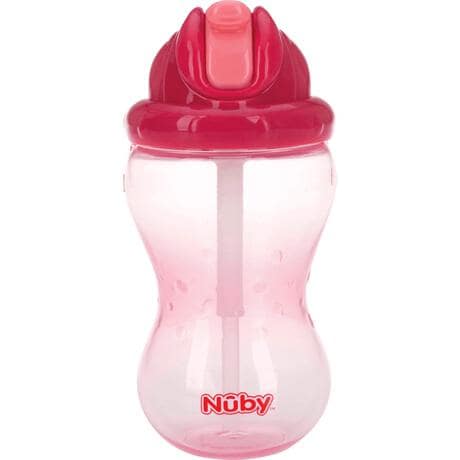 Nûby Flip-It Rietjesbeker Roze 12+ m 355 ML