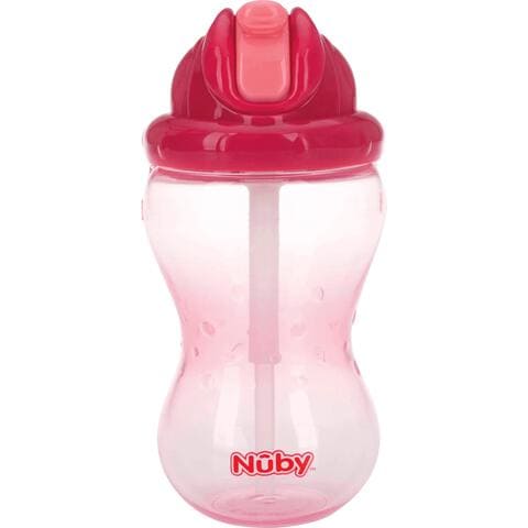 Nûby Flip-It Rietjesbeker Roze 12+ m 355 ML