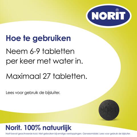 Norit 125 MG Tabletten 50 stuks