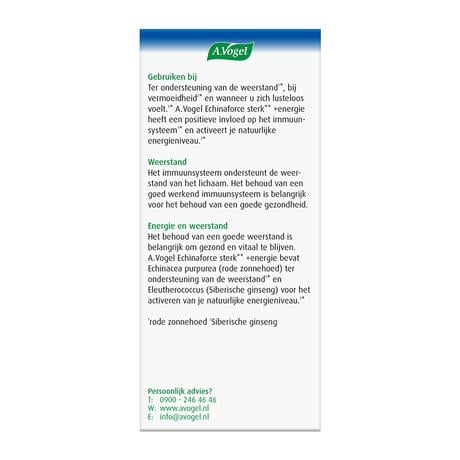A.Vogel Echinaforce Sterk** Energie2*  Tabletten 30 stuks