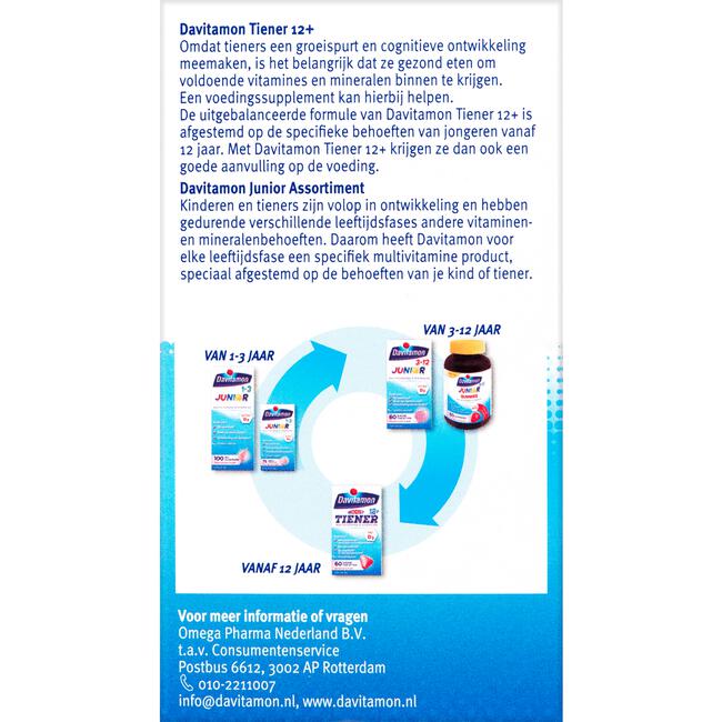 Davitamon Multi Boost 12+ Kauwvitamines Aardbei