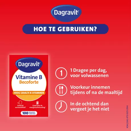 Dagravit Vitamine B Becoforte Tabletten 100 stuks