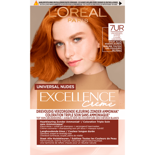 L'Oréal Paris Excellence Universal Nudes Permanente Haarverf 7UR Koperrood