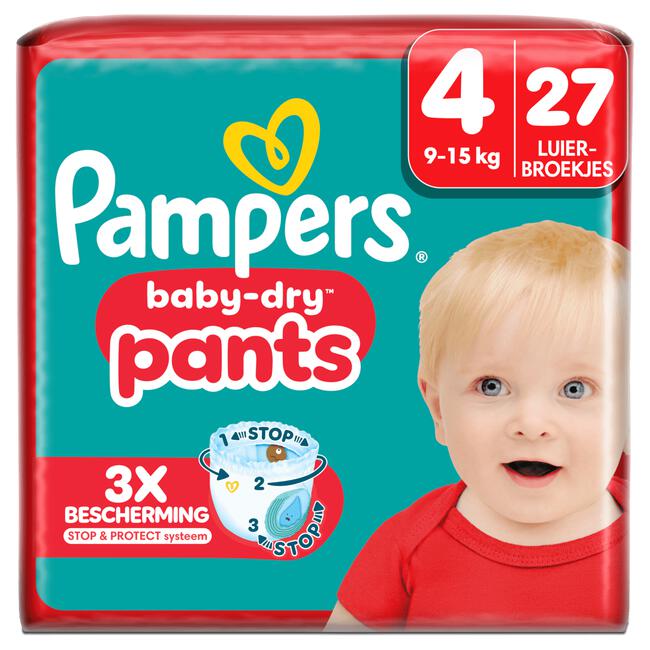 Pampers Baby Dry Pants Luierbroekjes Maat 4 9-15 KG 27 stuks