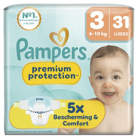 Pampers Premium Protection Luiers Maat 3 6-10 KG 31 stuks