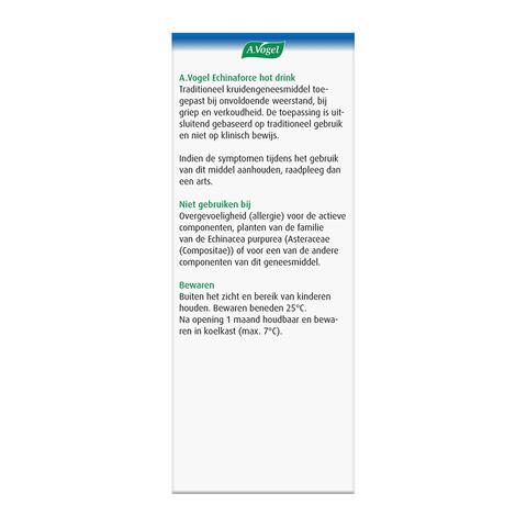 A.Vogel Echinaforce Hot Drink bij Griep en Verkoudheid Drank 100 ML