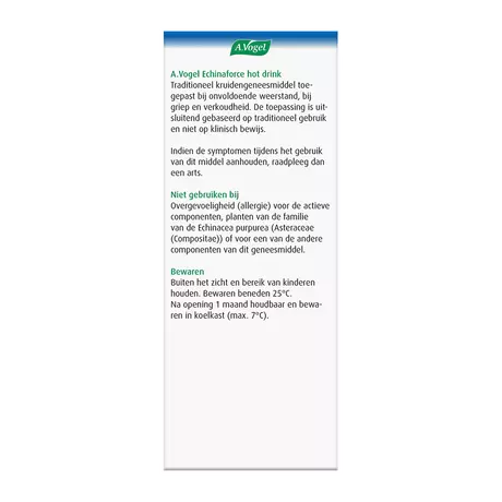 A.Vogel Echinaforce Hot Drink bij Griep en Verkoudheid Drank 100 ML