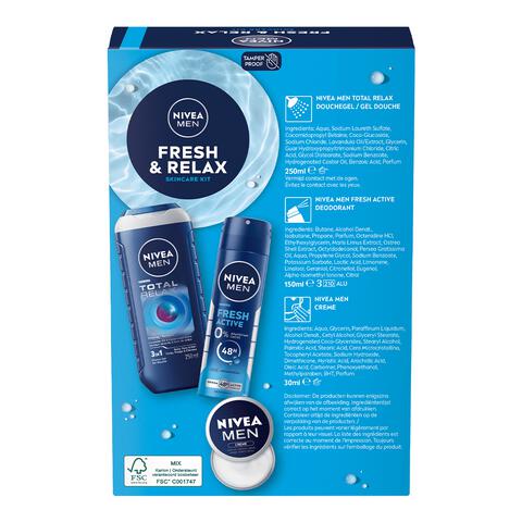 NIVEA MEN Fresh & Relax Geschenkset Mannen