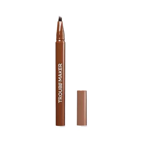 Trouble Maker Fluffer Brow Brush Natural Brow Pen Medium Brown