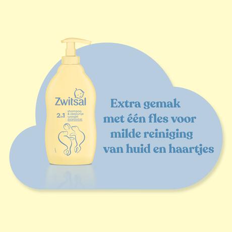Zwitsal 2In1 Shampoo & Zeepvrije Wasgel 400 Ml
