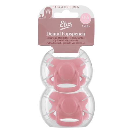 Etos Fopspenen 0-6M Set van 2 Violet/Roze